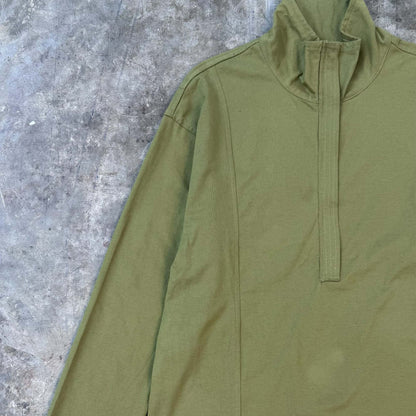 QUARTER ZIP L/S TEE IN OLIVE