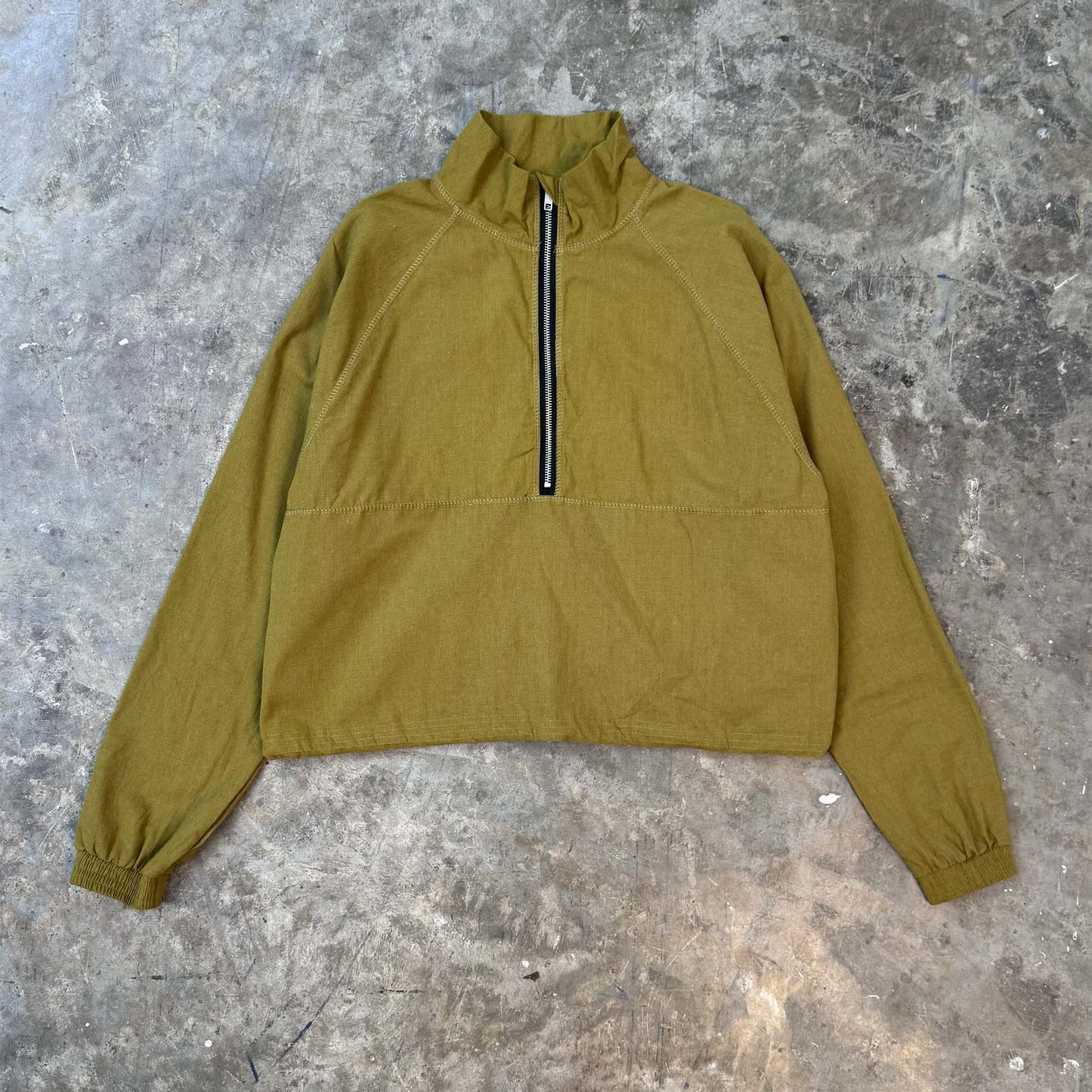 LINEN QUARTER ZIP L/S TEE V2 IN VERDUN
