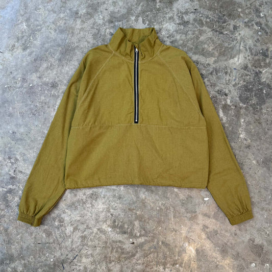 LINEN QUARTER ZIP L/S TEE V2 IN VERDUN