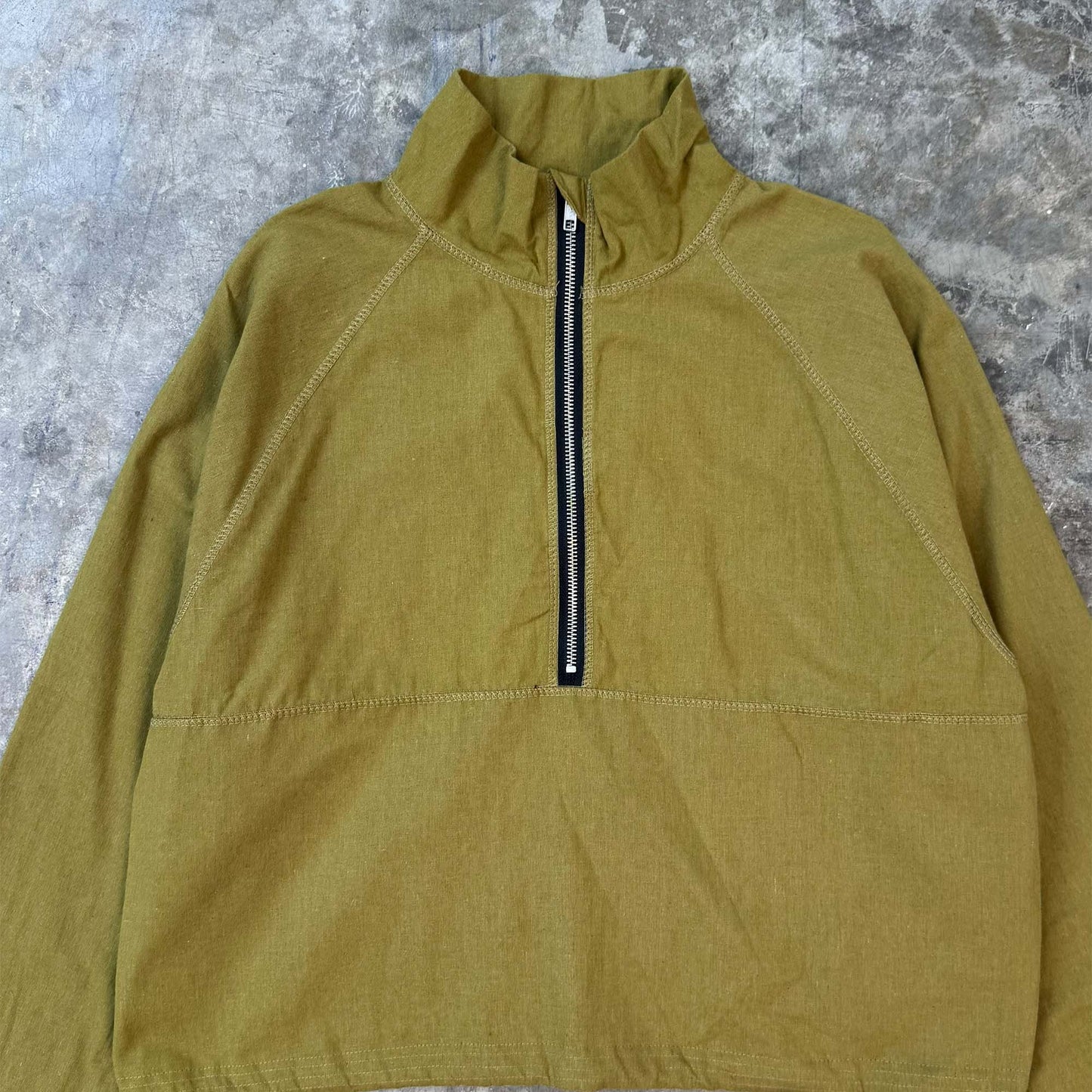 LINEN QUARTER ZIP L/S TEE V2 IN VERDUN