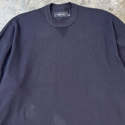 WAFFLE WEAVE MILITIA LONGSLEEVE TEE IN ANTHRACITE