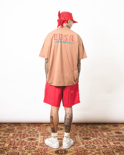 "EDSA RACING CLUB" TEE IN APRICOT