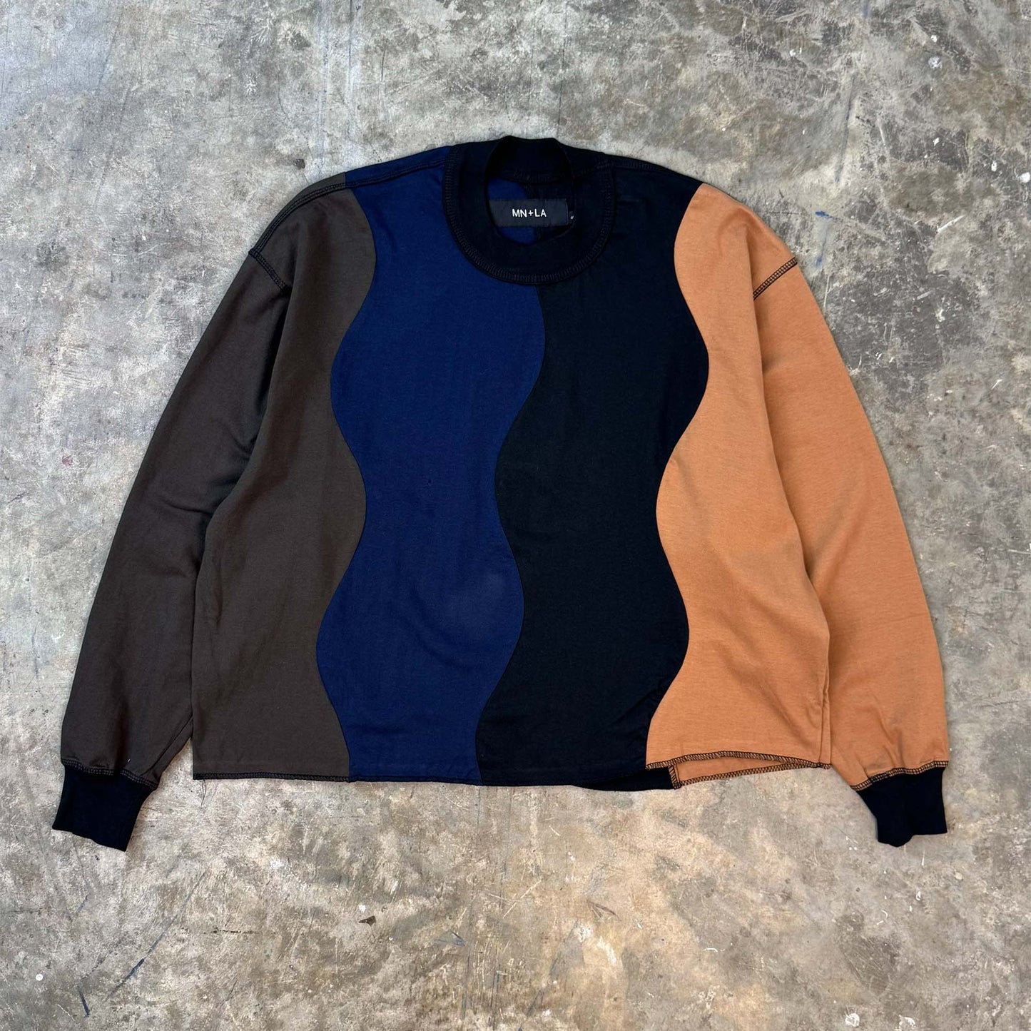 SWERVE CUTOFF SWEATSHIRT IN DEEP SEA