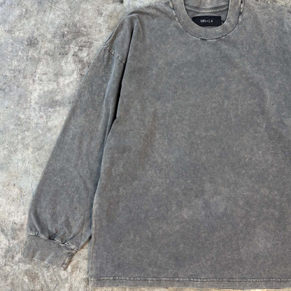 VINTAGE LONGSLEEVE TEE IN DARK ASH