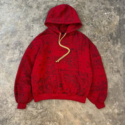 "CRIMSON PAISLEY" OVERSIZED HOODIE