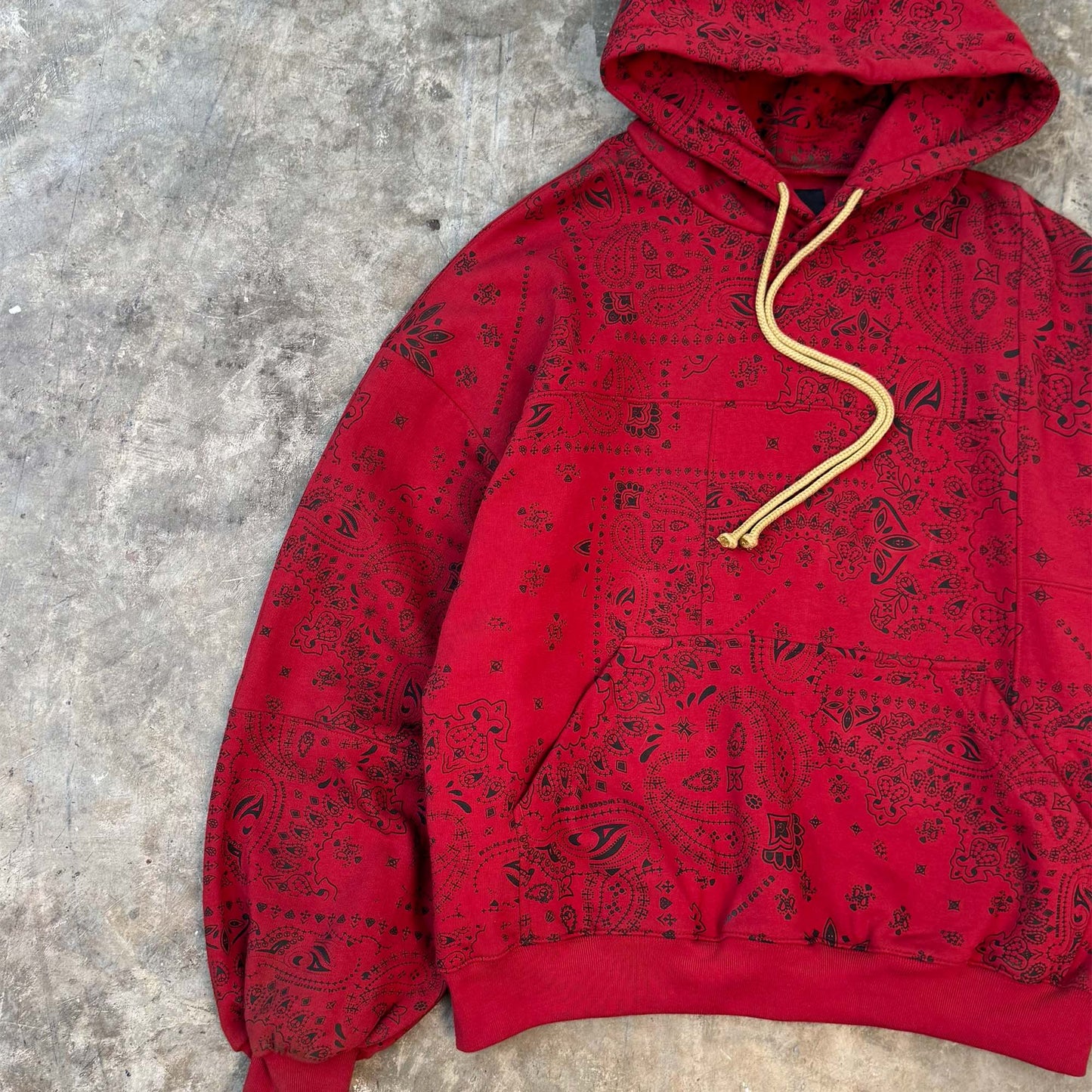 "CRIMSON PAISLEY" OVERSIZED HOODIE