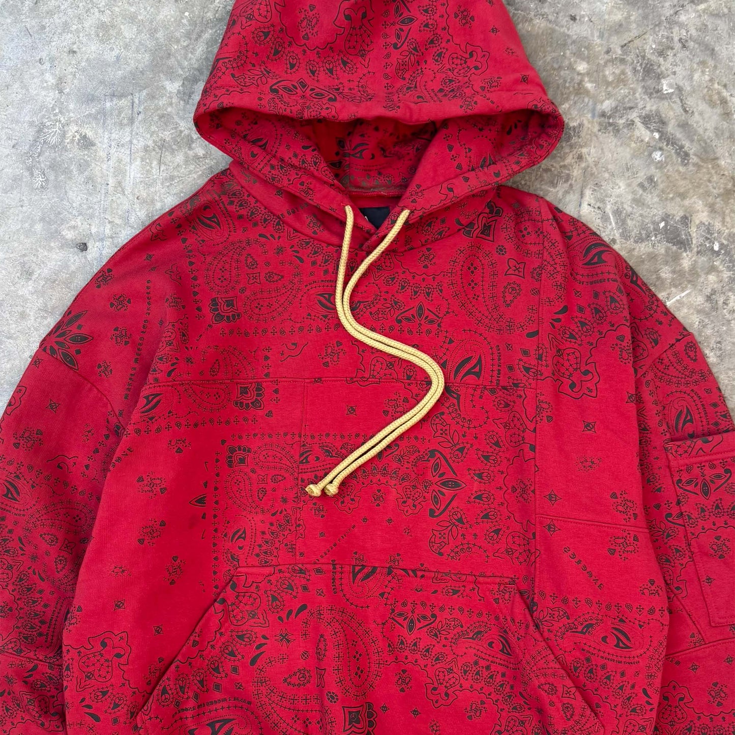 "CRIMSON PAISLEY" OVERSIZED HOODIE