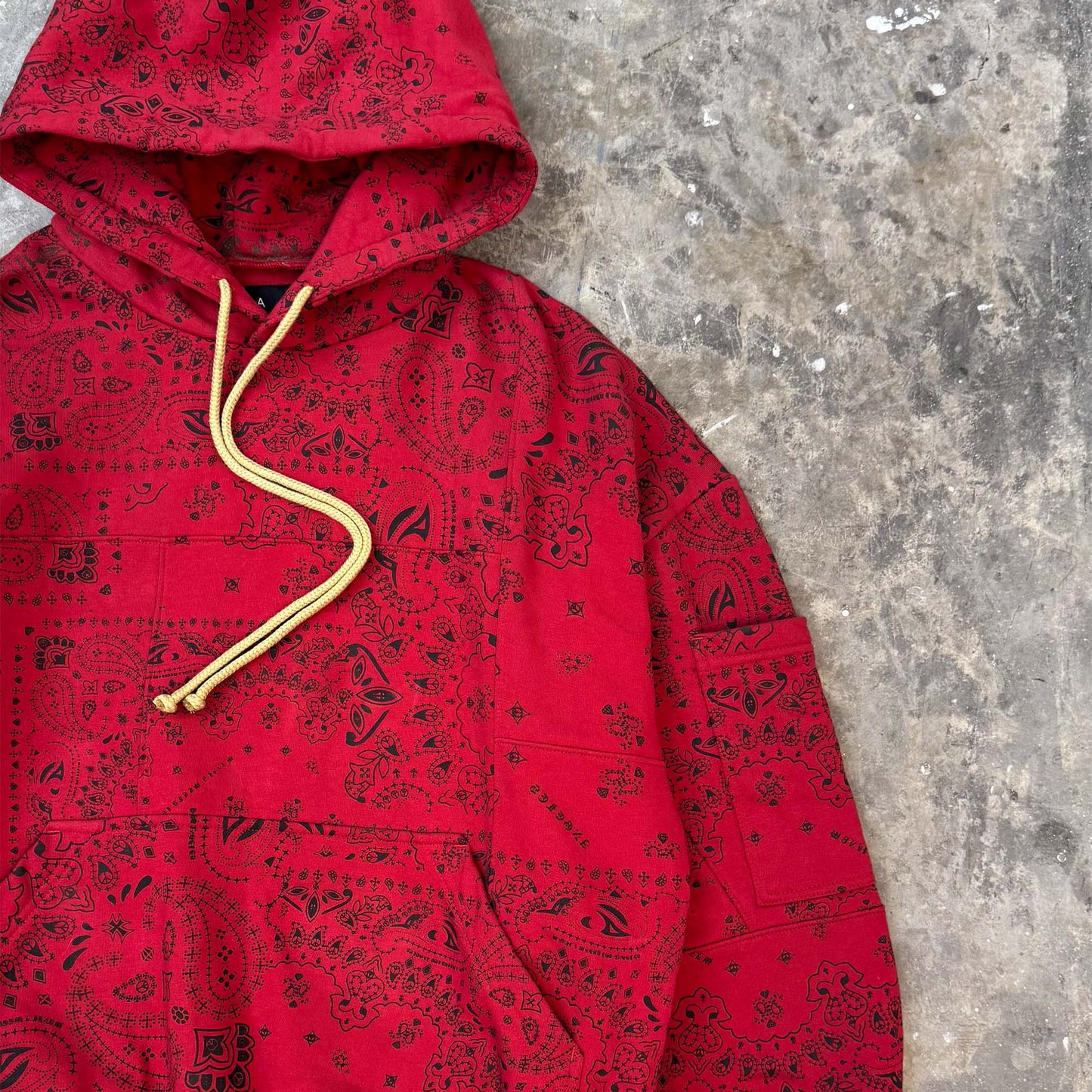 "CRIMSON PAISLEY" OVERSIZED HOODIE