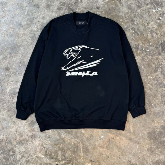 "COUGAR" SWEATSHIRT IN CAVIAR