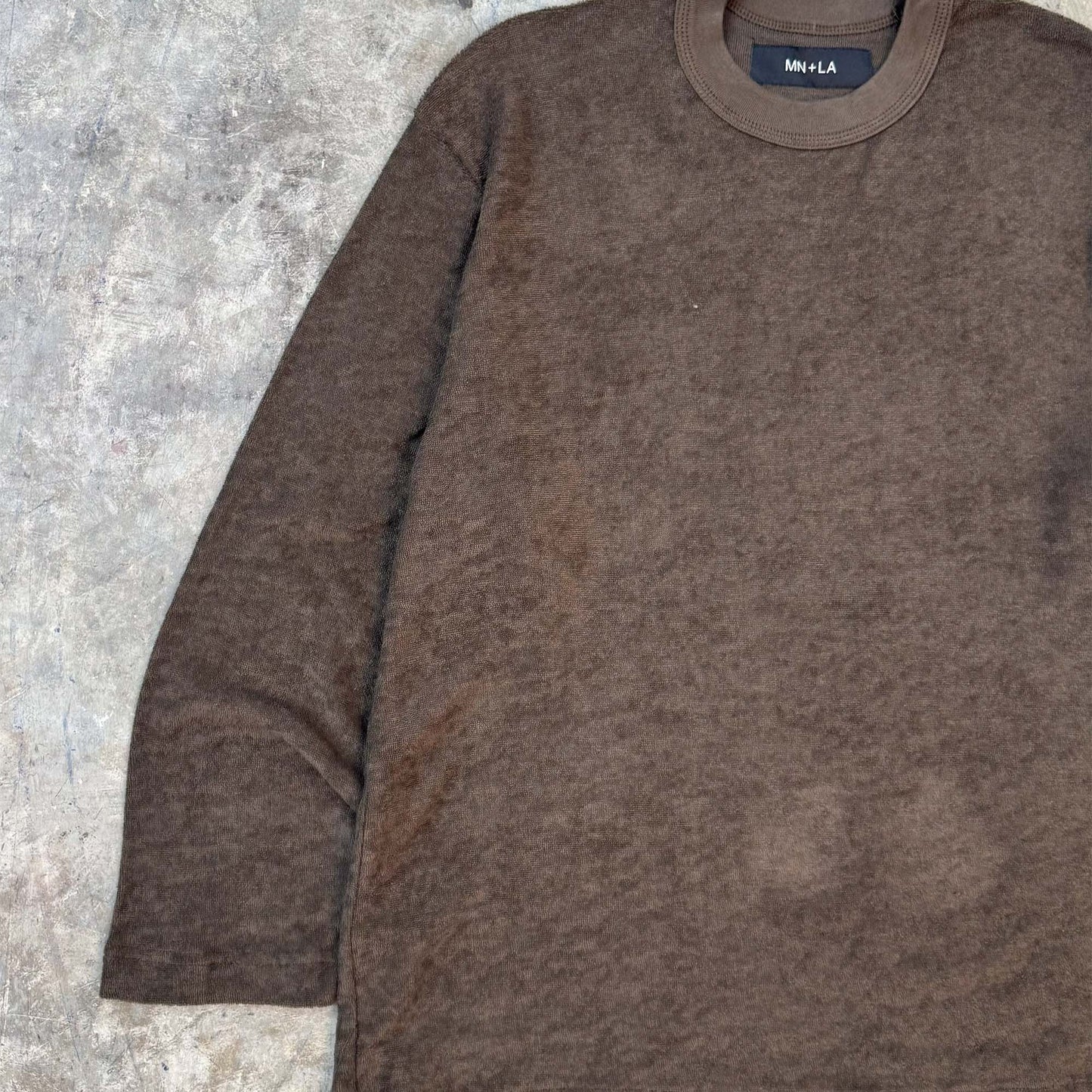 TOWEL TERRY LONGSLEEVE TEE V3 IN WOOD