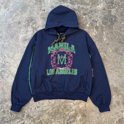 "FAST LANE" HOODIE IN NAVY
