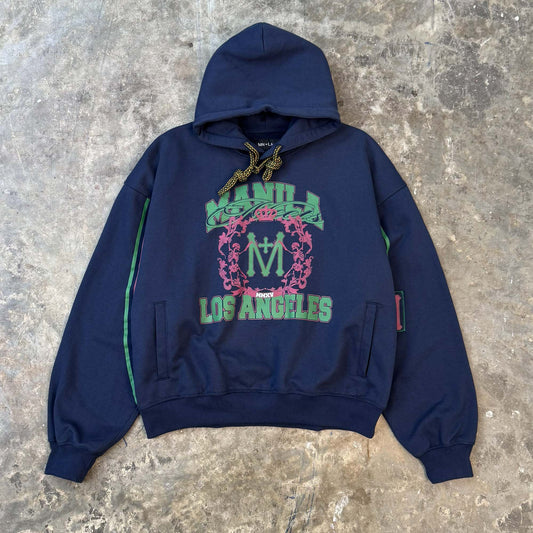 "FAST LANE" HOODIE IN NAVY