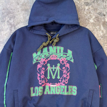 "FAST LANE" HOODIE IN NAVY