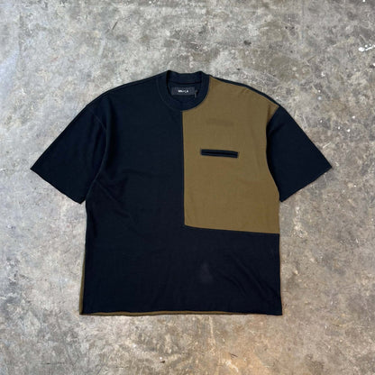 NEEDLEWORK POCKET TEE IN TAIGA