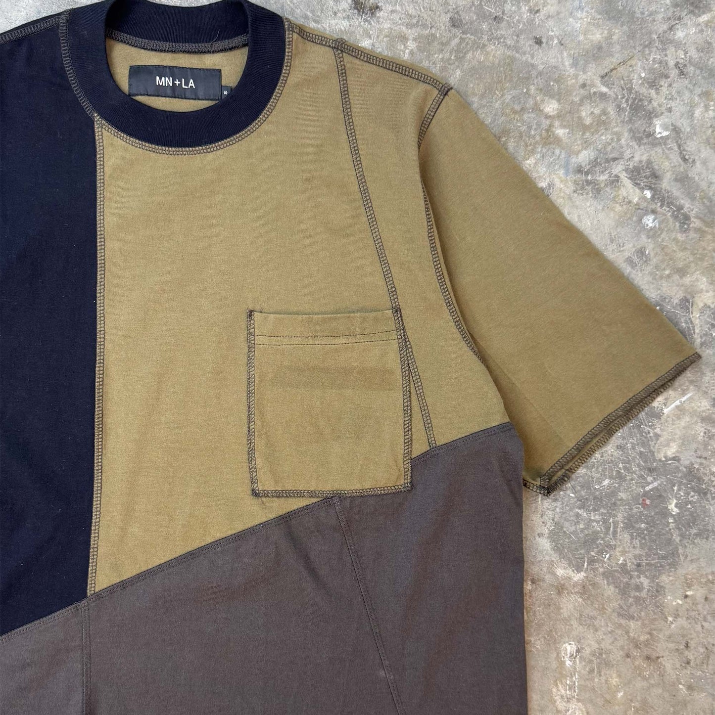 "PATCHWORK" POCKET TEE IN TERRAIN