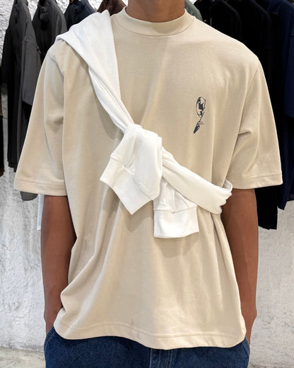 "SOUFFRE IN SILENCE" ULTRA HEAVY TEE IN OAT