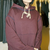 EXO™ CUTOFF HOODIE IN WINE/NAVY