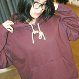 EXO™ CUTOFF HOODIE IN WINE/NAVY