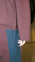 ROGUE SPLIT WIDE PANTS IN BURGUNDY/NAVY