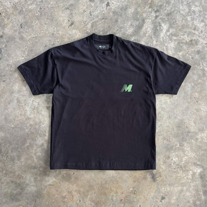 "OUTDOOR EXPLORATION" TEE IN GREEN GLOW
