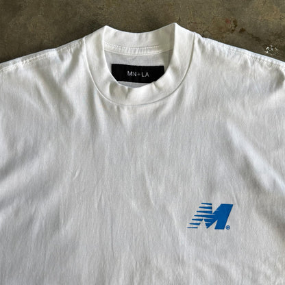"OUTDOOR EXPLORATION" TEE IN COBALT BLUE