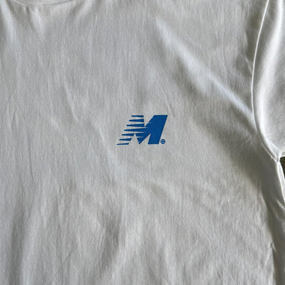 "OUTDOOR EXPLORATION" TEE IN COBALT BLUE