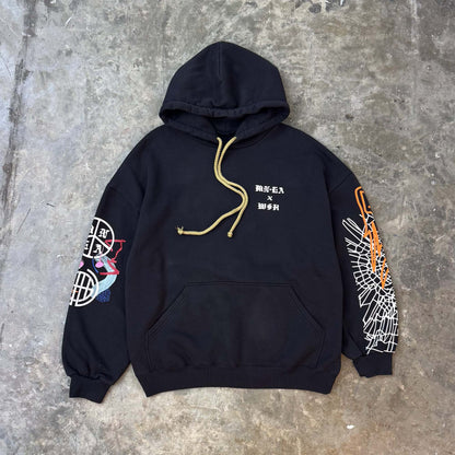 "GLITCH" HOODIE IN ANTHRACITE BY WSH X MN+LA™