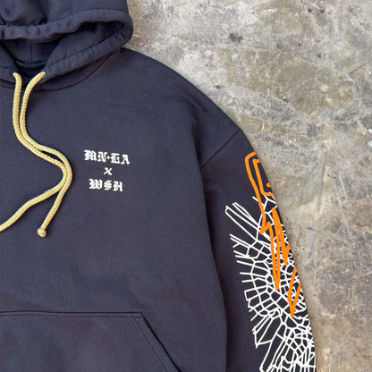 "GLITCH" HOODIE IN ANTHRACITE BY WSH X MN+LA™