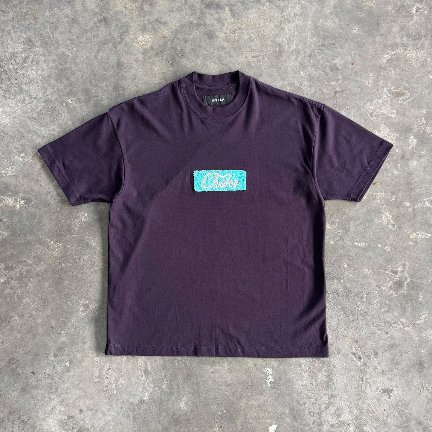"CHOKE" TEE IN SHADOW PURPLE