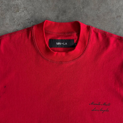 MN+LA™ SCRIPT LOGO TEE IN RARRI RED