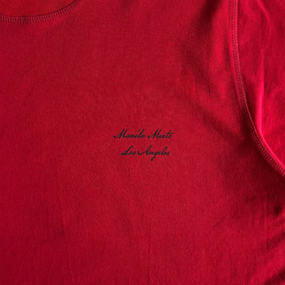 MN+LA™ SCRIPT LOGO TEE IN RARRI RED