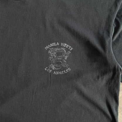 NAUGHTY N' NICE "DRAGON'S LUCK" TEE IN CAVIAR