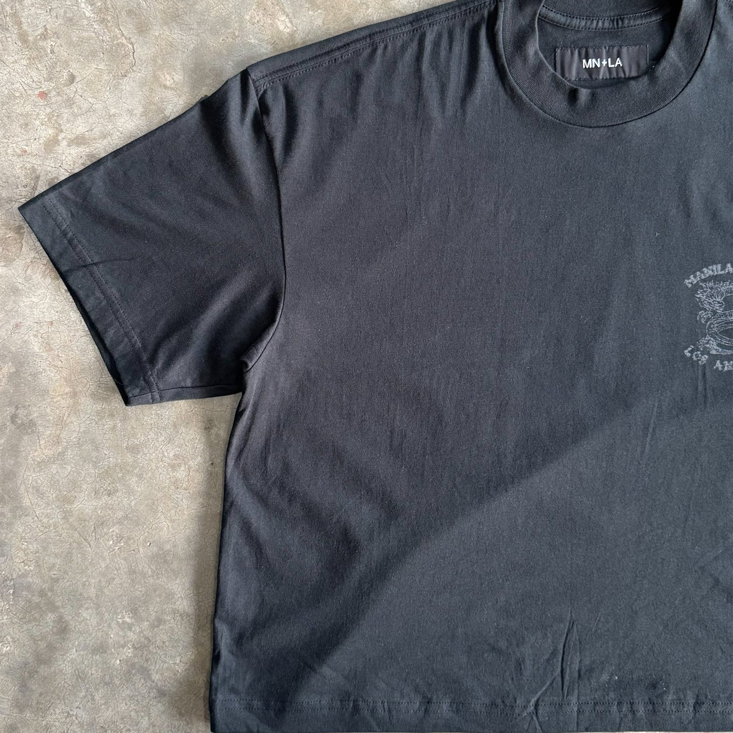 NAUGHTY N' NICE "DRAGON'S LUCK" TEE IN CAVIAR