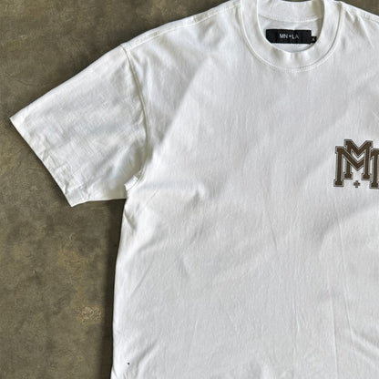 M'$ UNIVERSITY V2 TEE IN WHITE