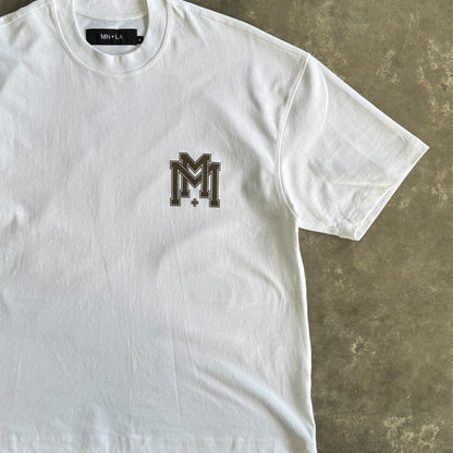 M'$ UNIVERSITY V2 TEE IN WHITE