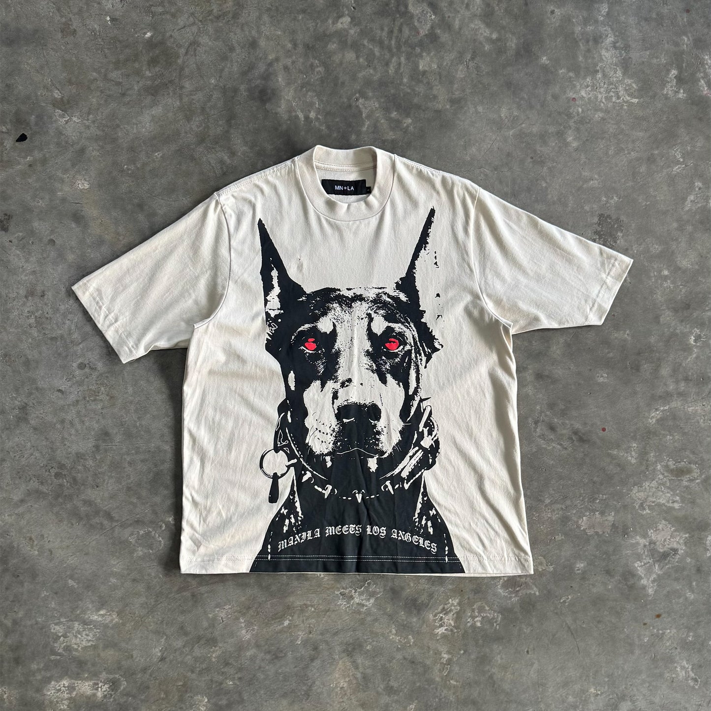 "HELL HOUND" TEE IN OAT