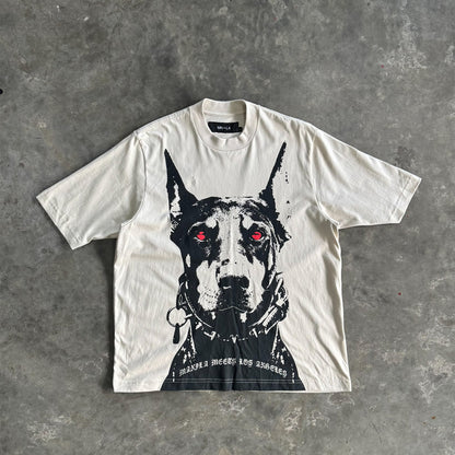 "HELL HOUND" TEE IN OAT