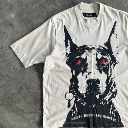 "HELL HOUND" TEE IN OAT