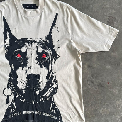 "HELL HOUND" TEE IN OAT