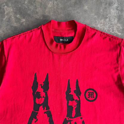 "HELL HOUNDS" TEE IN RARRI RED