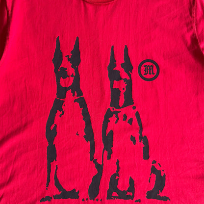 "HELL HOUNDS" TEE IN RARRI RED