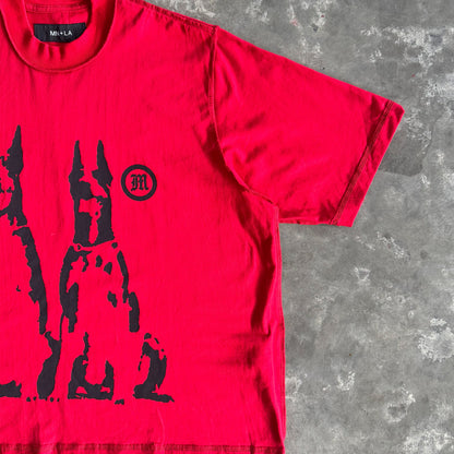 "HELL HOUNDS" TEE IN RARRI RED