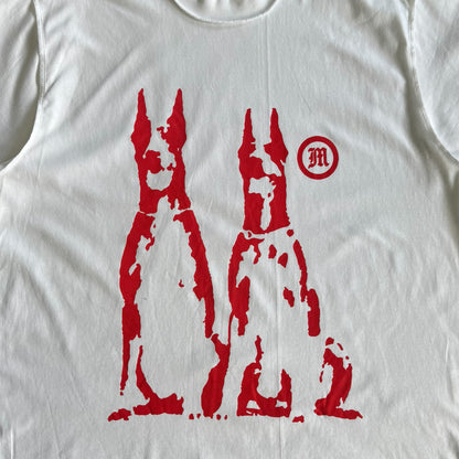 "HELL HOUNDS" TEE IN WHITE