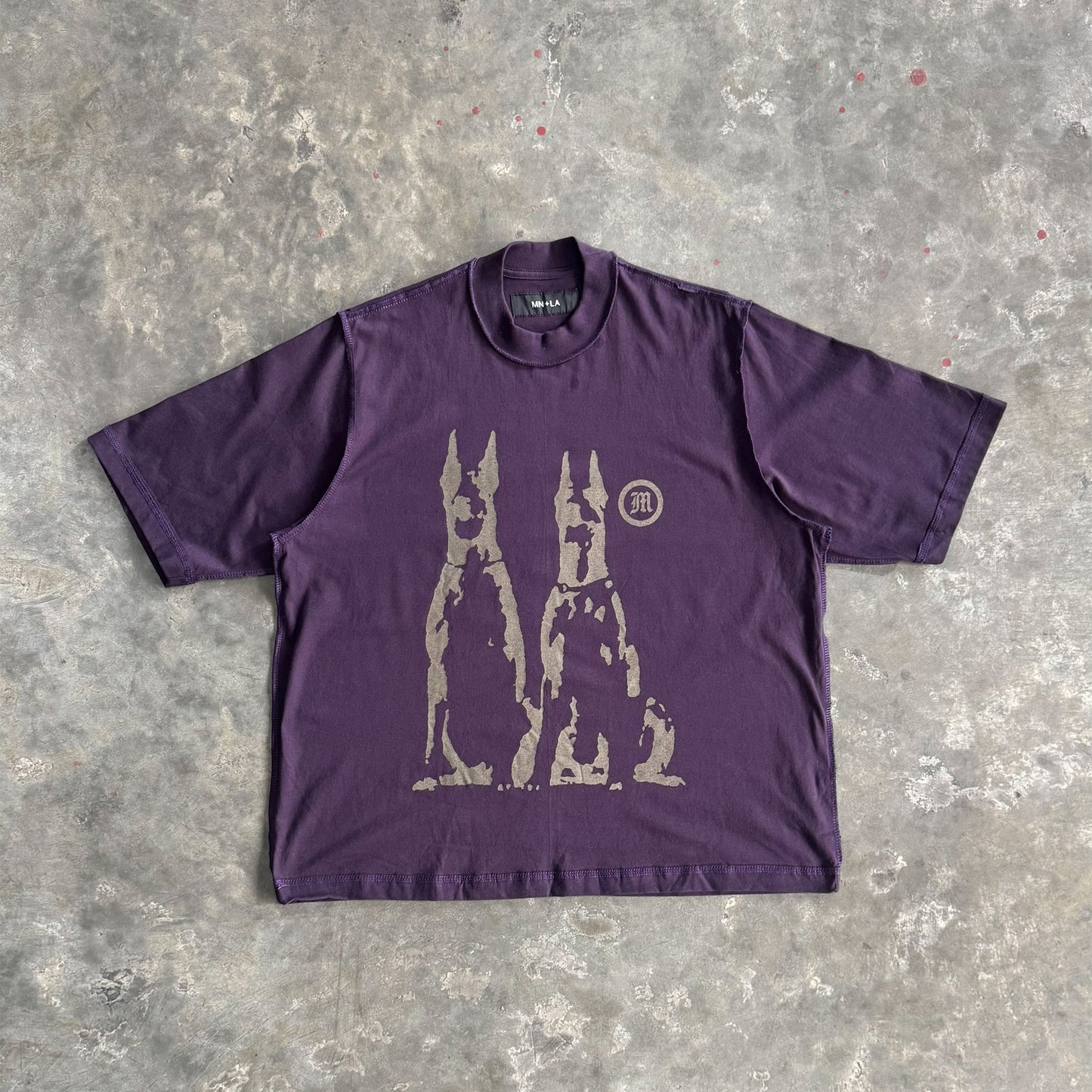 "HELL HOUNDS" TEE IN SHADOW PURPLE