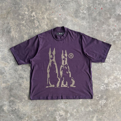 "HELL HOUNDS" TEE IN SHADOW PURPLE
