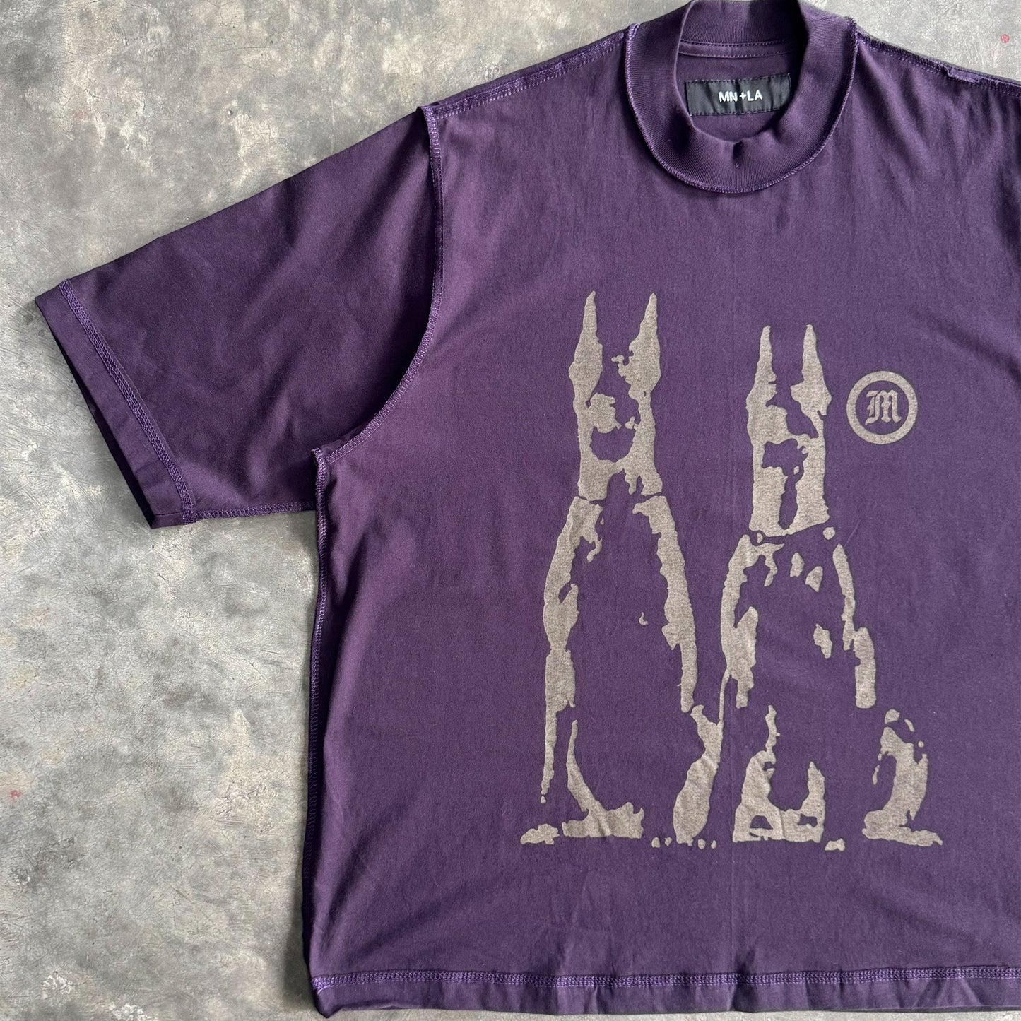 "HELL HOUNDS" TEE IN SHADOW PURPLE