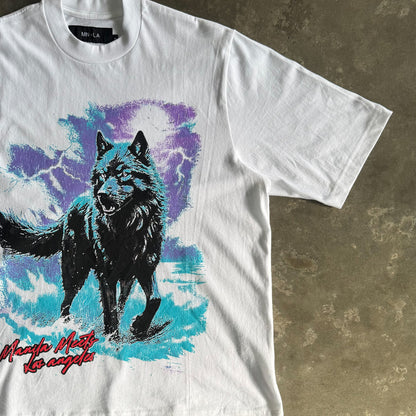 "LYCAN" TEE IN WHITE