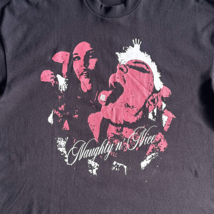NAUGHTY N' NICE "PSYCHEDELIC" TEE IN ANTHRACITE