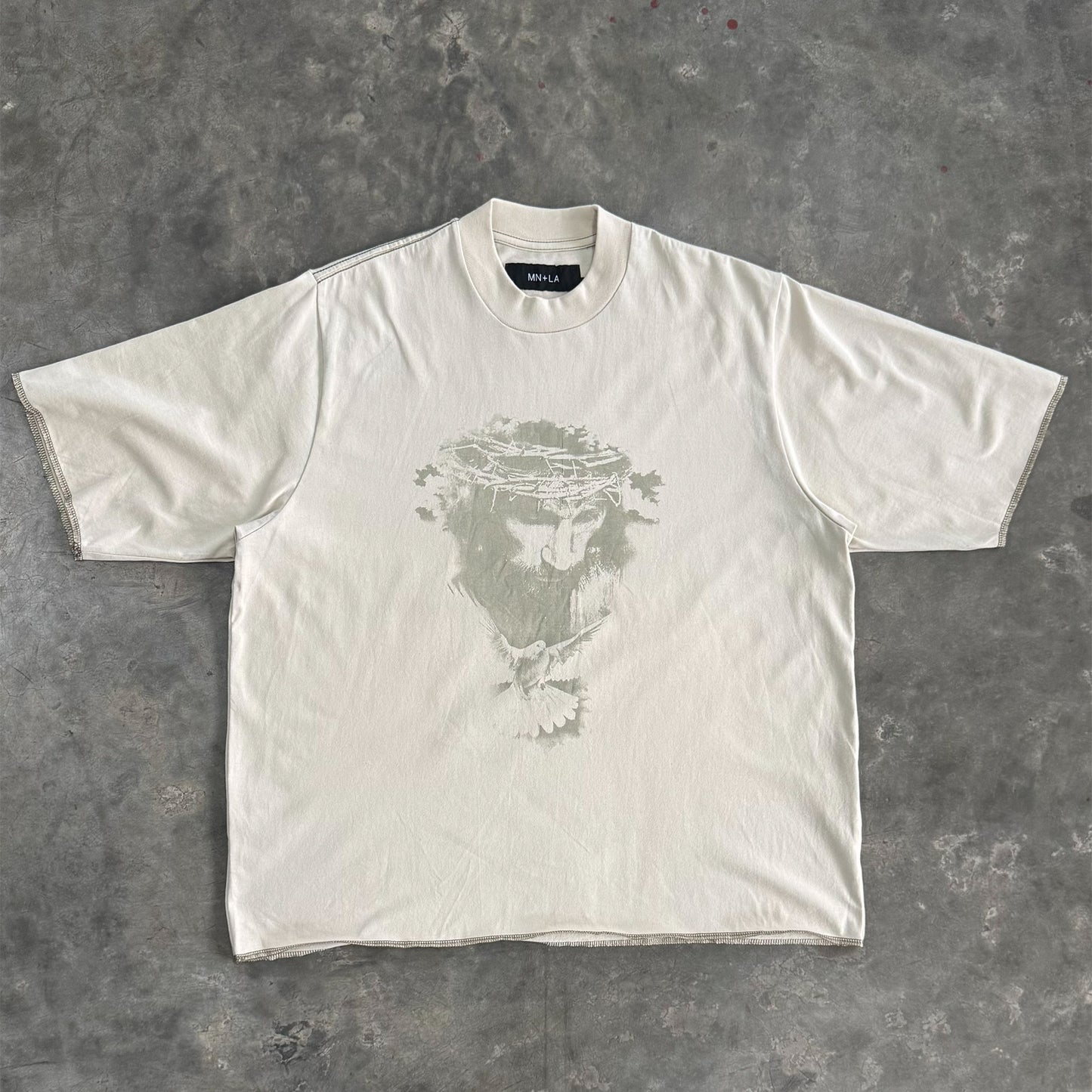 "CROWN OF THORNS" TEE IN OAT