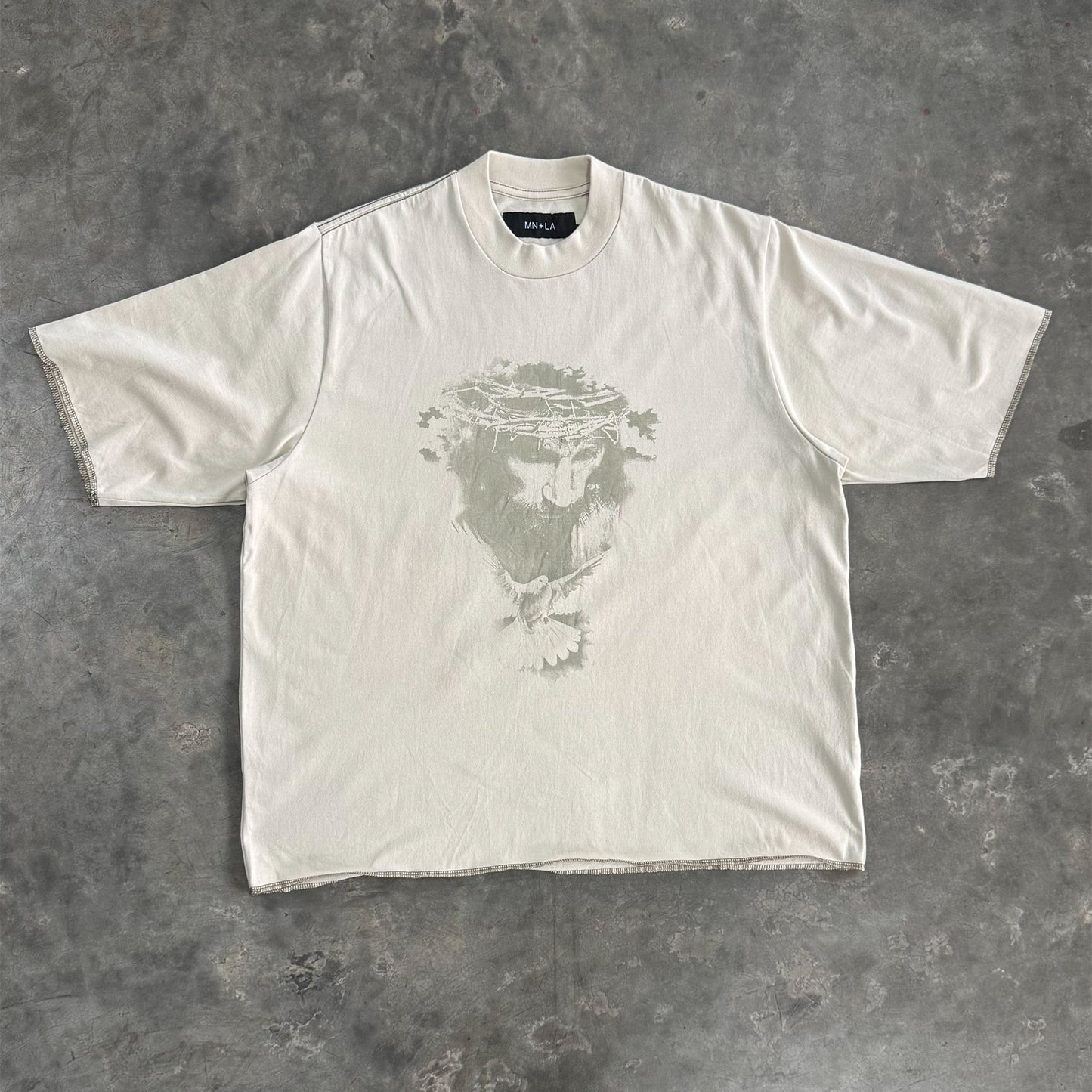 "CROWN OF THORNS" TEE IN OAT